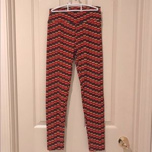 Retro print leggings